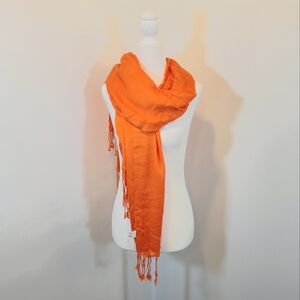 NWOT Pashmina Orange Scarf